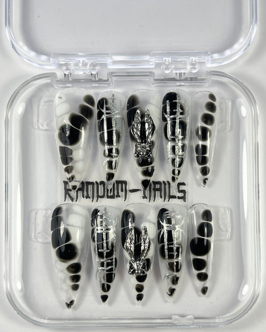 Translucent black and white