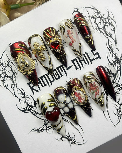 Golden red angels