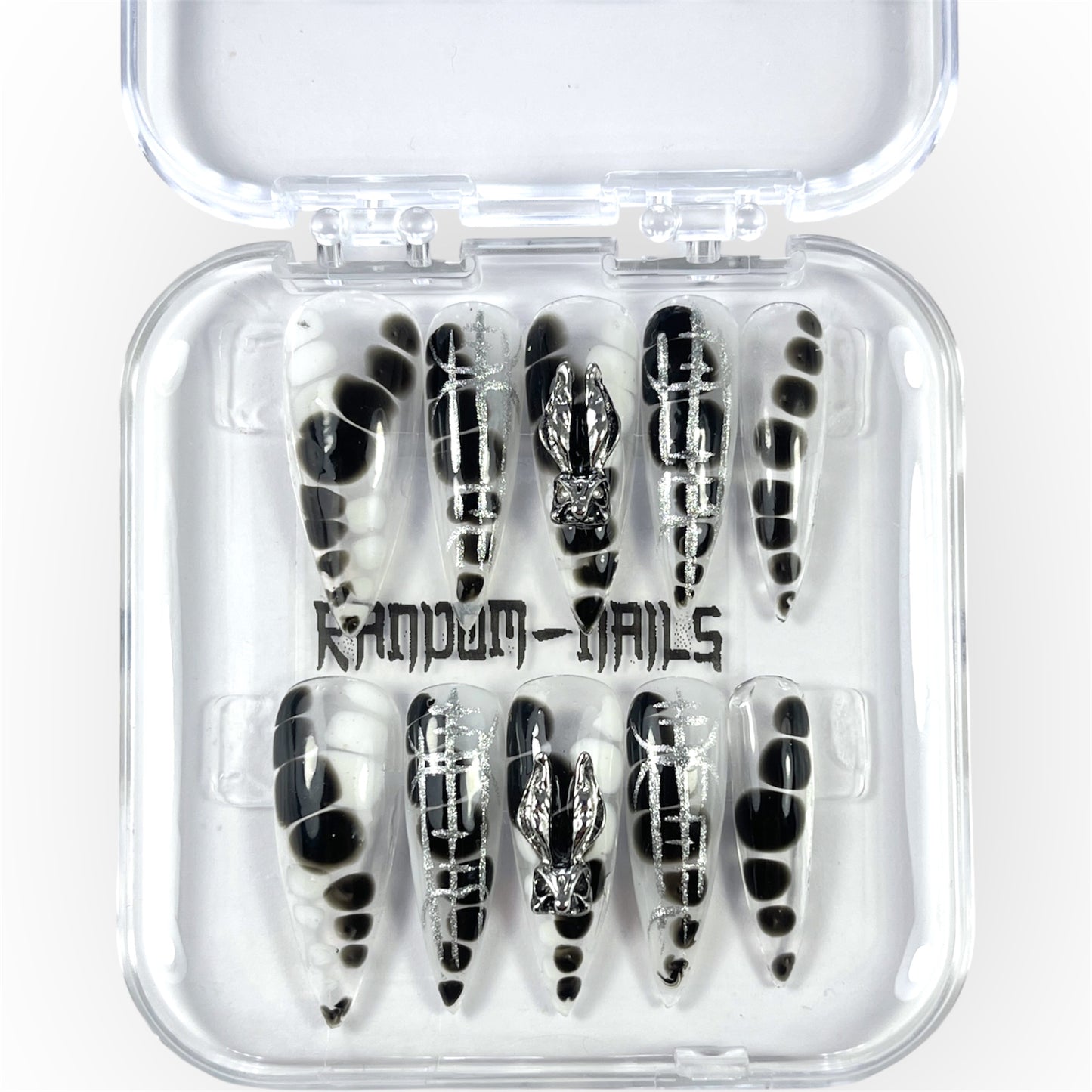 Translucent black and white